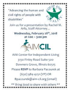 Equip for Equality @ AIM Center for Independent Living  | Downers Grove | Illinois | United States